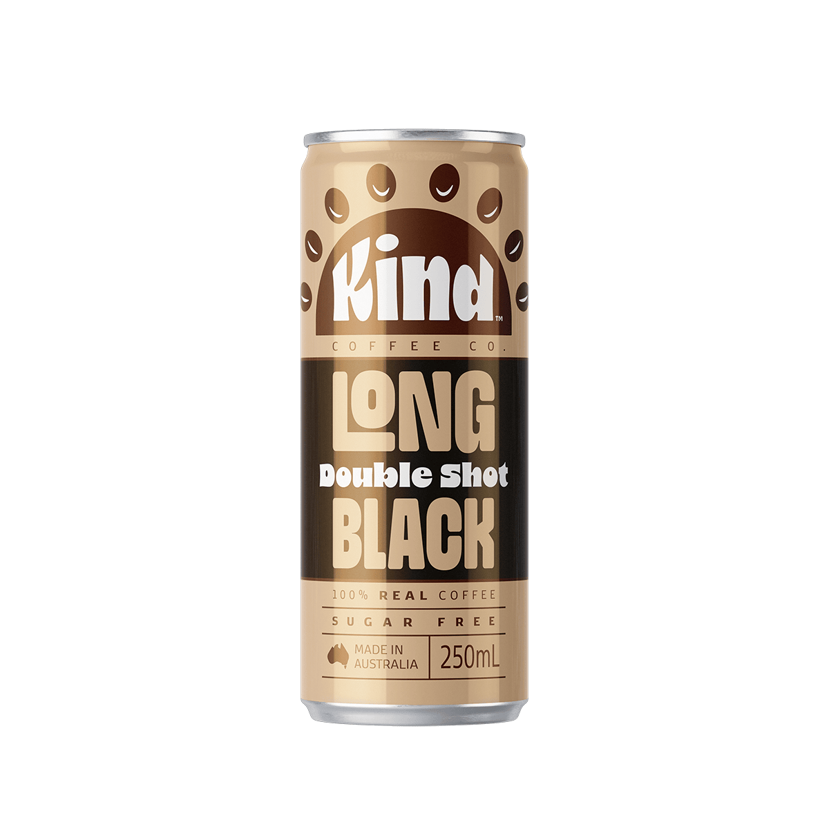Kind Coffee Co. Long Double Shot Black cold brew in a can.
