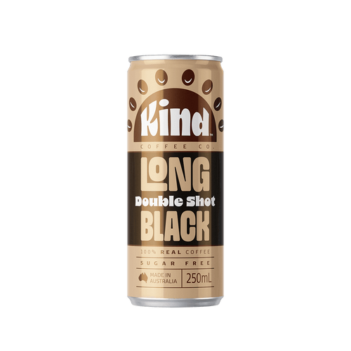 Kind Coffee Co. Long Double Shot Black cold brew in a can.